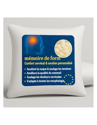 Lot de 2 Oreillers Mémoire de Forme Lot de 2 Oreillers Mémoire de Forme
