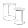 Lot de 2 Tables Basses Chromé et MDF Lot de 2 Tables Basses Chromé et MDF