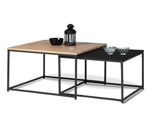 Lot de 2 Tables Basses Gigognes Boston Lot de 2 Tables Basses Gigognes Boston