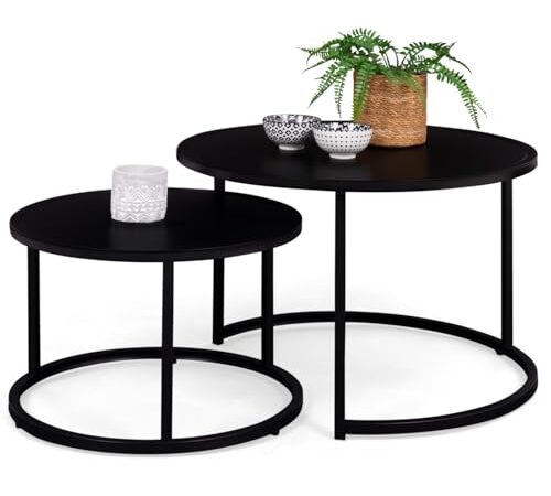 Lot de 2 Tables Basses Gigognes Davis Lot de 2 Tables Basses Gigognes Davis