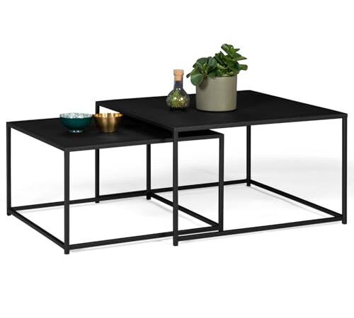 Lot de 2 Tables Basses Gigognes Davis Lot de 2 Tables Basses Gigognes Davis
