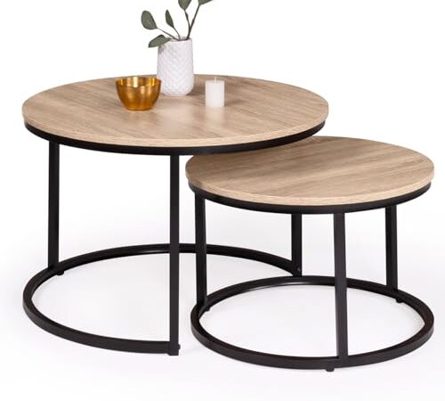 Lot de 2 Tables Basses Gigognes Detroit Lot de 2 Tables Basses Gigognes Detroit