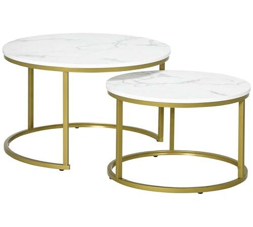 Lot de 2 Tables Basses Gigognes Modernes Lot de 2 Tables Basses Gigognes Modernes