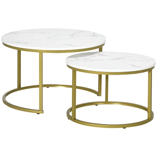 Lot de 2 Tables Basses Gigognes Modernes
