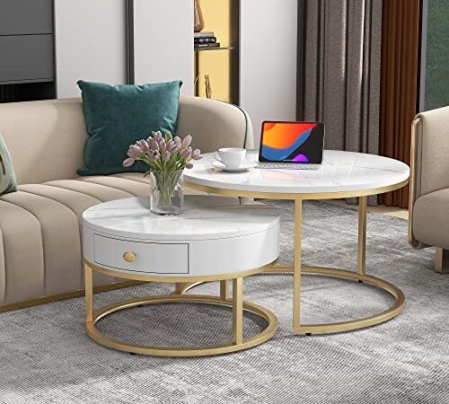 Lot de 2 Tables Basses Modernes Lot de 2 Tables Basses Modernes