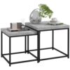 Lot de 2 Tables Bassses Gigognes Modernes Lot de 2 Tables Bassses Gigognes Modernes