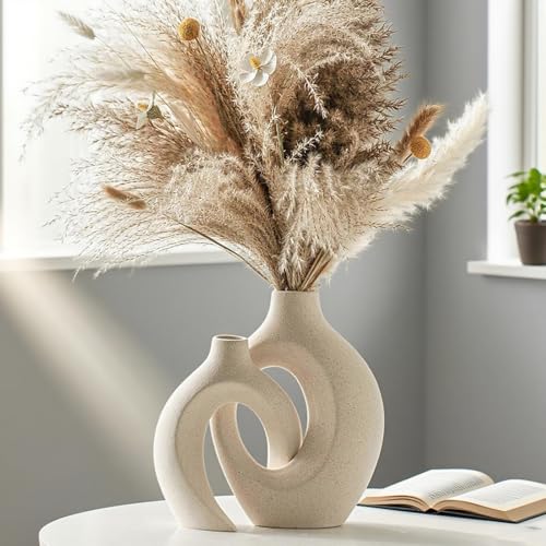 Lot de 2 vases en céramique moderne