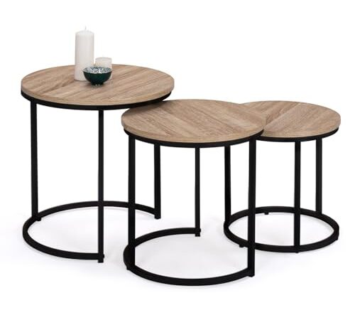 Lot de 3 Tables Basses Gigognes Detroit Lot de 3 Tables Basses Gigognes Detroit