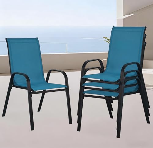 Lot de 4 Chaises de Jardin Empilables Lot de 4 Chaises de Jardin Empilables