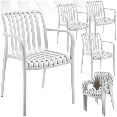 Lot de 4 Chaises de Jardin Empilables Lot de 4 Chaises de Jardin Empilables