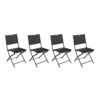 Lot de 4 Chaises de Jardin Pliantes