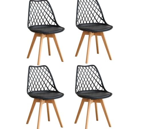 Lot de 4 Chaises Modernes en Cuir Lot de 4 Chaises Modernes en Cuir