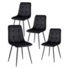 Lot de 4 Chaises Modernes en Velours