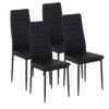 Lot de 4 Chaises Noires de Salle à Manger Lot de 4 Chaises Noires de Salle à Manger