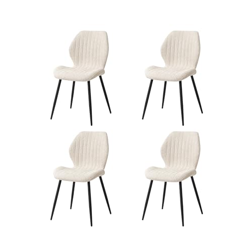 Lot de 4 Chaises Rembourrées Beige
