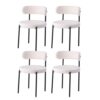 Lot de 4 Chaises Rembourrées en Velours Lot de 4 Chaises Rembourrées en Velours