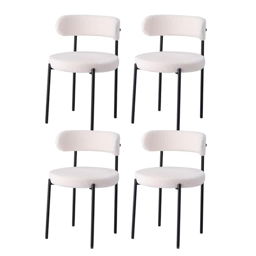 Lot de 4 Chaises Rembourrées en Velours Lot de 4 Chaises Rembourrées en Velours