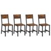 Lot de 4 Chaises Salle à Manger Industrielles Lot de 4 Chaises Salle à Manger Industrielles