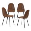 Lot de 4 chaises scandinaves en suédine Lot de 4 chaises scandinaves en suédine
