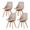 Lot de 4 Chaises Scandinaves Taupe Lot de 4 Chaises Scandinaves Taupe