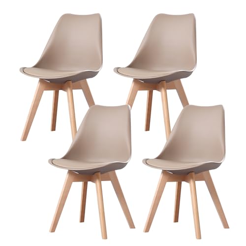 Lot de 4 Chaises Scandinaves Taupe Lot de 4 Chaises Scandinaves Taupe