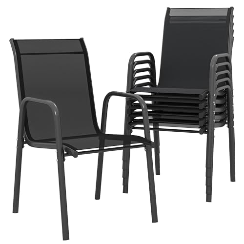 Lot de 6 Chaises de Jardin Empilables Lot de 6 Chaises de Jardin Empilables