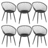 Lot de 6 chaises de jardin en plastique