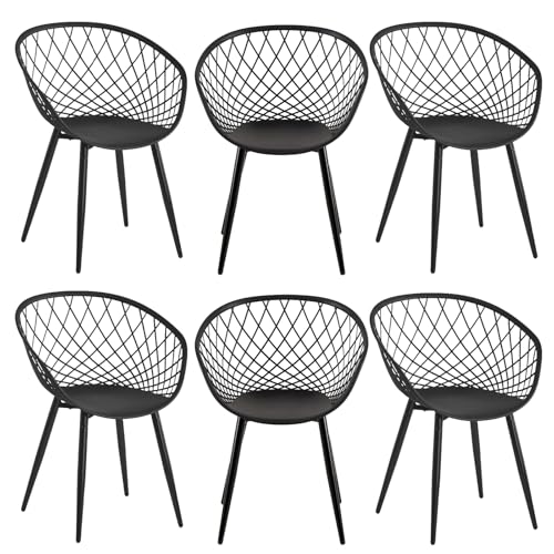 Lot de 6 chaises de jardin en plastique