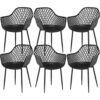 Lot de 6 chaises de jardin modernes
