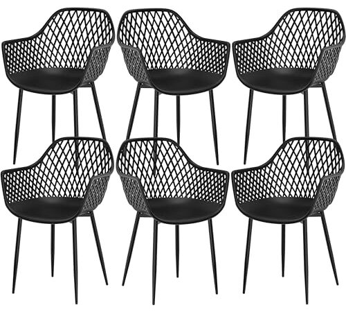 Lot de 6 chaises de jardin modernes Lot de 6 chaises de jardin modernes