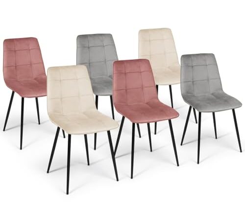 Lot de 6 chaises Mila Mix Color Lot de 6 chaises Mila Mix Color