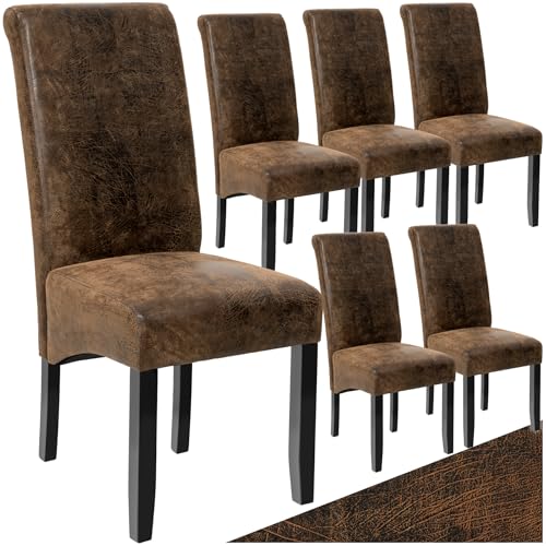 Lot de 6 Chaises Modernes en Cuir Synthétique Lot de 6 Chaises Modernes en Cuir Synthétique