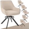 Lot de 6 Chaises Pivotantes en Lin