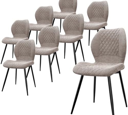 Lot de 8 Chaises de Salle à Manger