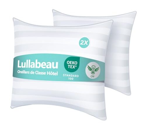 Oreillers Lullabeau 60x60 cm, Lot de 2 Oreillers Lullabeau 60x60 cm, Lot de 2