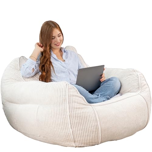 Pouf Cocooning en Velours Côtelé
