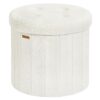 Pouf de rangement rond pliable SONGMICS Pouf de rangement rond pliable SONGMICS