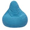 Pouf ergonomique en velours côtelé bleu Pouf ergonomique en velours côtelé bleu