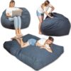 Pouf Lit Convertible en Velours Côtelé Pouf Lit Convertible en Velours Côtelé