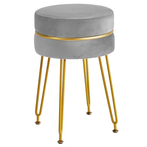 Pouf Ottoman Velours Moderne Gris Pouf Ottoman Velours Moderne Gris