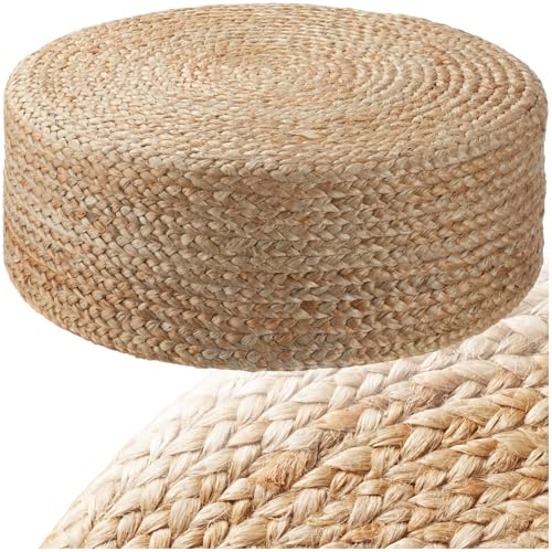 Pouf Salon Rond en Jute Naturel Pouf Salon Rond en Jute Naturel