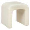 Pouf Sevi en Tissu Bouclette Blanc Pouf Sevi en Tissu Bouclette Blanc