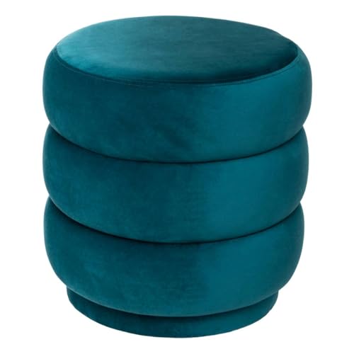 Pouf Sinan Bleu Canard en Velours Pouf Sinan Bleu Canard en Velours