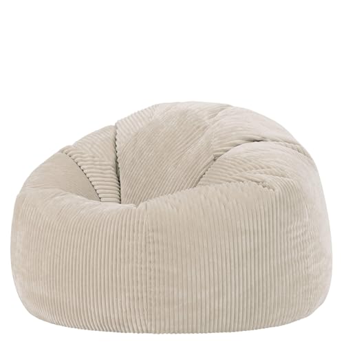 Pouf Velours Côtelé Icon Kingston Beige Pouf Velours Côtelé Icon Kingston Beige