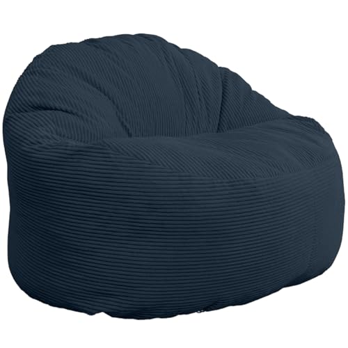 Pouf Velours Côtelé XXL - Confort Optimal