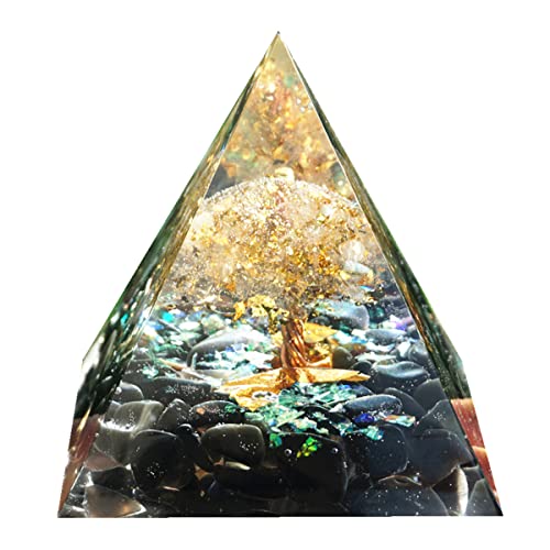 Pyramide d'Orgonite avec Pierre d'Obsidienne Pyramide d'Orgonite avec Pierre d'Obsidienne