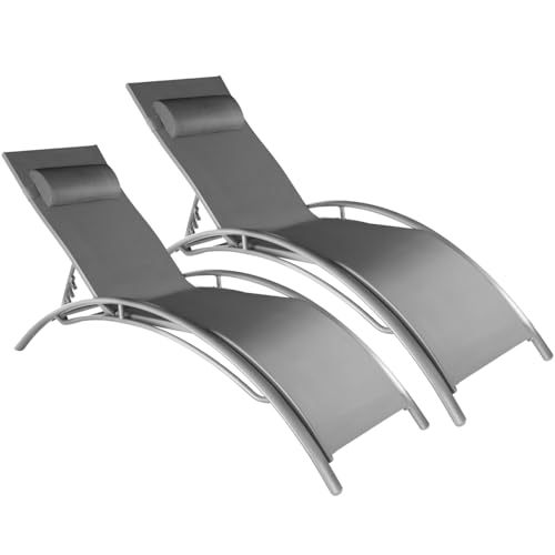 Set de 2 Chaises Longues de Jardin