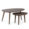 Set de 2 Tables Basses Eclipse en Noyer Set de 2 Tables Basses Eclipse en Noyer