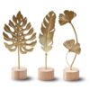 Set de 3 Sculptures Décoratives Dorées Set de 3 Sculptures Décoratives Dorées