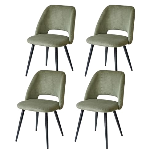 Set de 4 Chaises Modernes En Velours Set de 4 Chaises Modernes En Velours